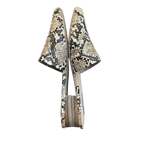 Steve Madden Women’s Size 8 Trace Studded Mule Natural Snake Print Slip On - Picture 3 of 5